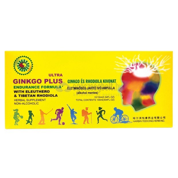 Sun moon ginkgo plus és rhodiola kivonat 10x10ml ampulla