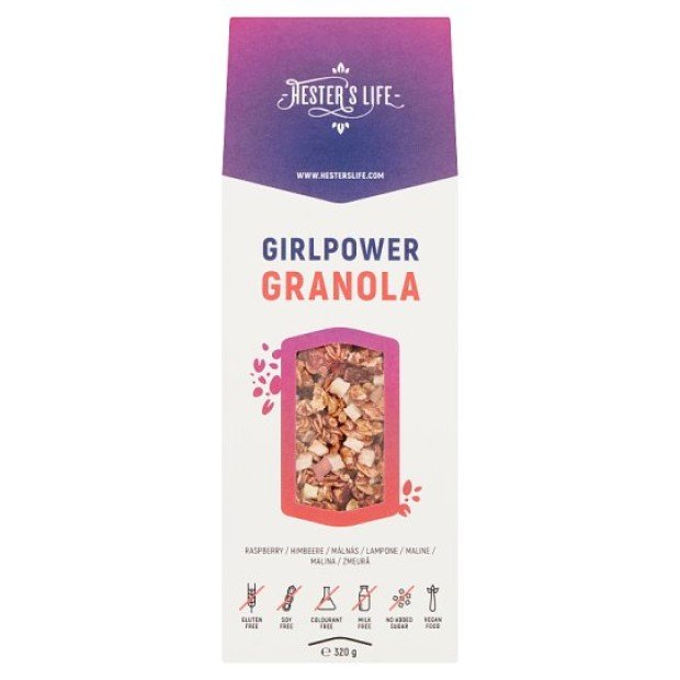 Hester's granola málna gluténmentes 320g