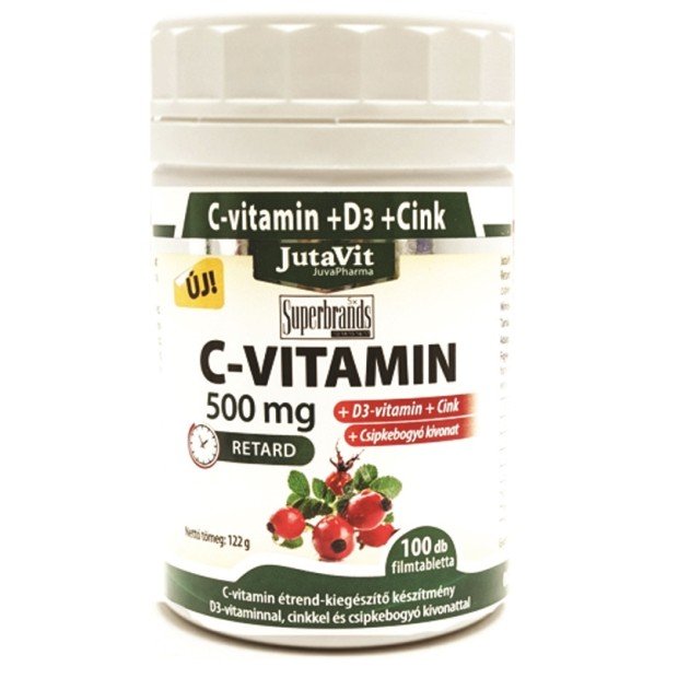 Jutavit c-vitamin+d3 500 mg tabletta 100db