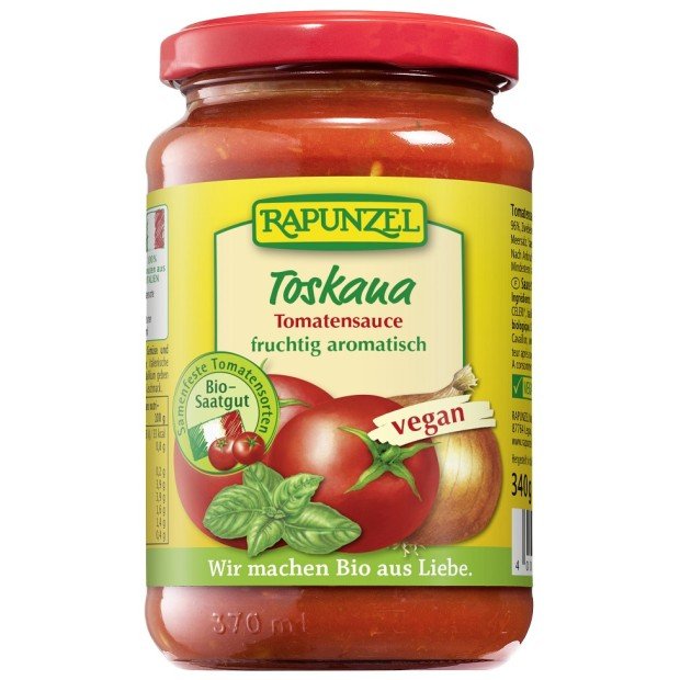 Rapunzel bio paradicsomszósz toscana 340g