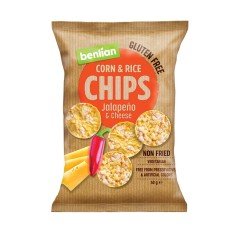 Benlian food kukorica és barnarizs chips jalapeno-sajt 50g Benlian food kukorica és barnarizs chips jalapeno-sajt 50g