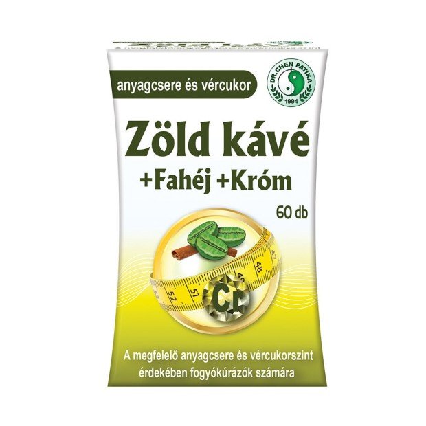 Dr.Chen zöld kávé+fahéj+króm kapszula 60db