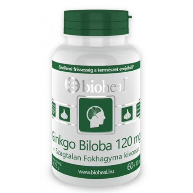 Bioheal ginkgo biloba 120 mg + Fokhagyma kivonat tabletta 70db