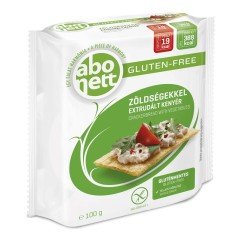 Abonett extrudált gluténmentes kenyér zöldségekkel 100g Abonett extrudált gluténmentes kenyér zöldségekkel 100g