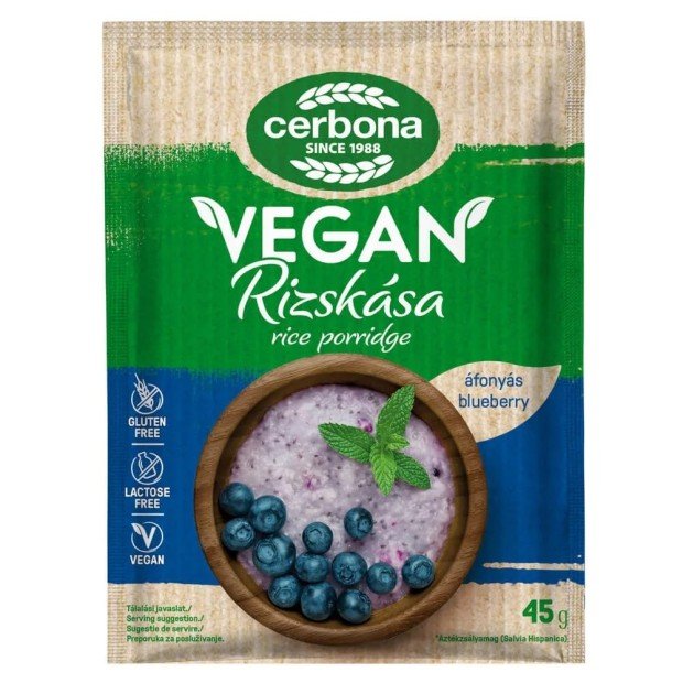 Cerbona vegán rizskása áfonyás 45g