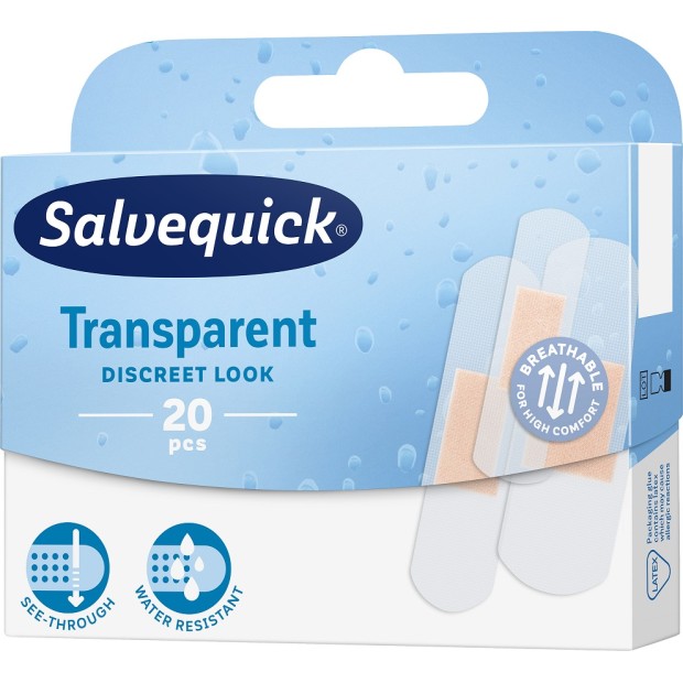 Salvequick sebtapasz transparent 20db Salvequick sebtapasz transparent 20db
