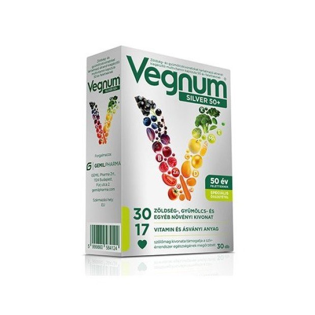 Vegnum silver 50+ multivitamin 30db