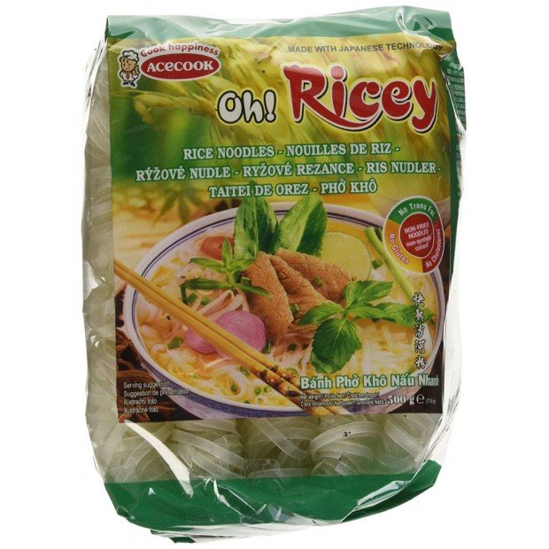 Acecook oh!ricey rizstészta szélesmetélt 500g Acecook oh!ricey rizstészta szélesmetélt 500g