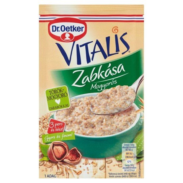 Dr.Oetker vitalis zabkása mogyorós 58g