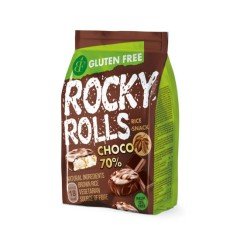 Rocky rolls puffasztott rizskorong étcsoki 70g Rocky rolls puffasztott rizskorong étcsoki 70g