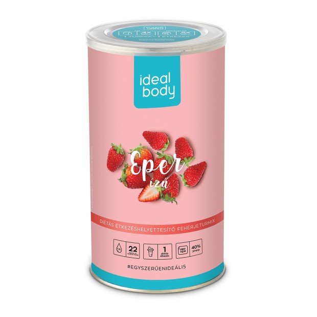 IdealBody étkezéshelyettesítő fehérjeturmix - eper 525g