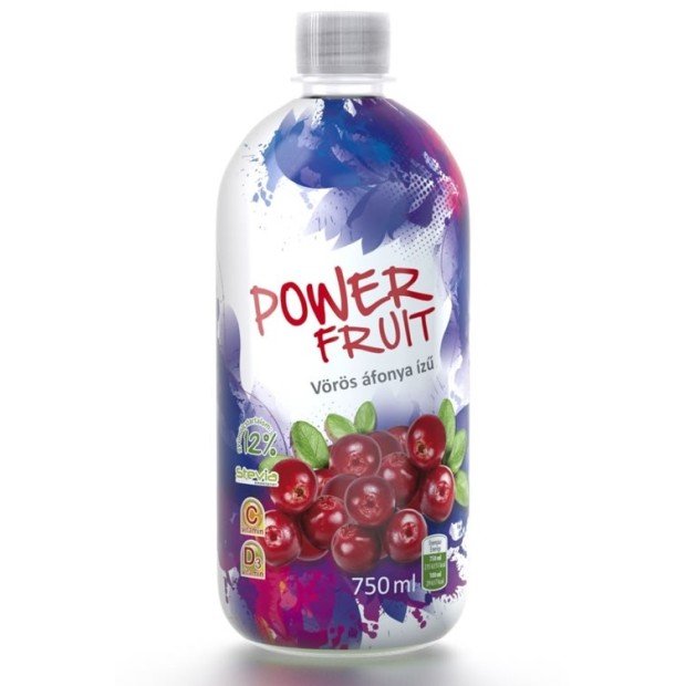 Powerfruit vörösáfonya ízű ital 750ml