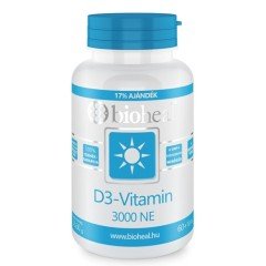 Bioheal d3 vitamin 3000NE lágykapszula 70db