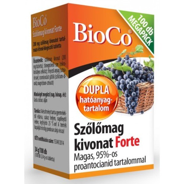 Bioco szőlőmag kivonat forte megapack 100db