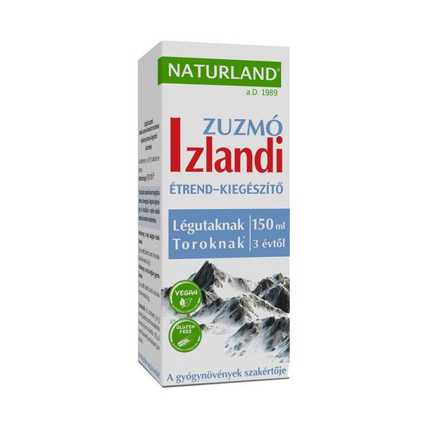 Naturland izlandi zuzmó szirup 150ml