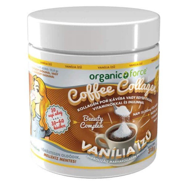 Organic force kávékollagén vanília 318g